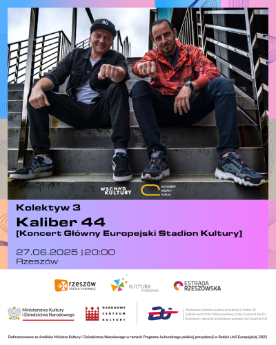 plakat promujący zesp&oacute;ł Kaliber 44